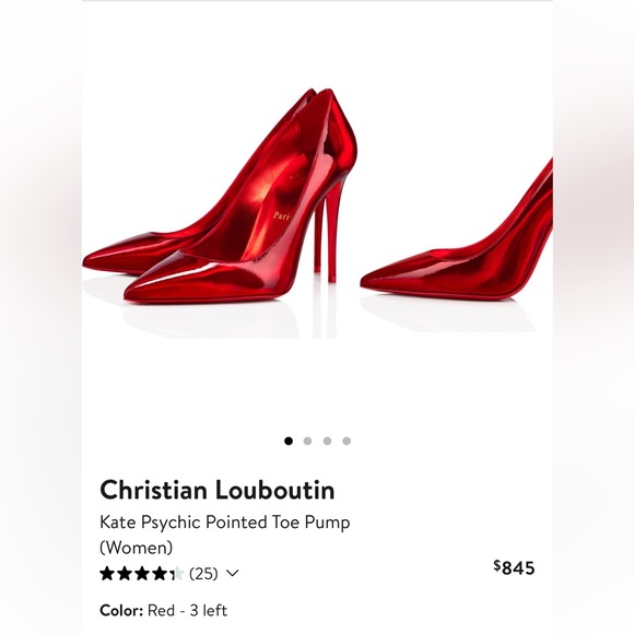 CHRISTIAN LOUBOUTIN Kate 100 iridescent psychic patent leather pumps 37 Red - Picture 9 of 17